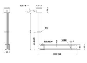 Quality PTFE Tubular Immersion Heater Element 415V 3P 2KW wholesale