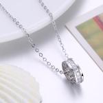 Sterling Silver 925 Diamond Small Pretty Waist Necklace Fashion Temperament