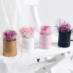 Mini Tin Colorful Round Floral Box Bouquet Florist Cardboard Boxes Flowers