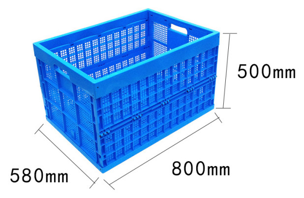 Large 800 mm Plastic Collapsible Crates With 4sets Casters Option