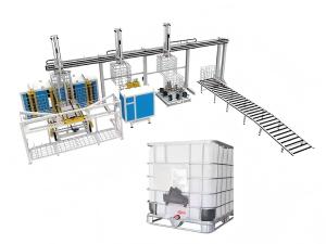 Quality Simultaneous Welding IBC Barrel Cage Production Line Adjustable Speed wholesale