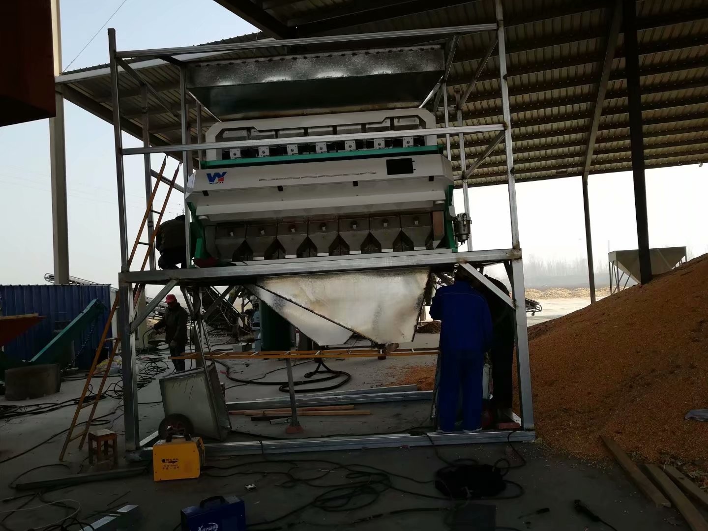 WENYAO 2022 Hot Sale CCD LED Auto 4 Chutes Soybean Color Grading Machine Hot in Brazil