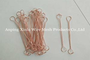 Quality 3 - 12 Inch Metal Copper Twin Wire double loop Bar Tie 350 - 550mpa Anti Rust Galvanized Rebar Tie Wire wholesale