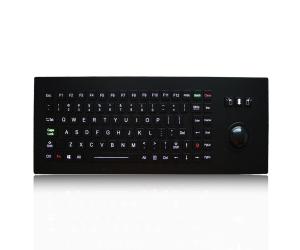 Marine Keyboard Military Black Ruggedized keys with Trackball