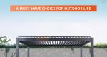 Intelligent outdoor aluminum alloy electric louver gazebo courtyard garden