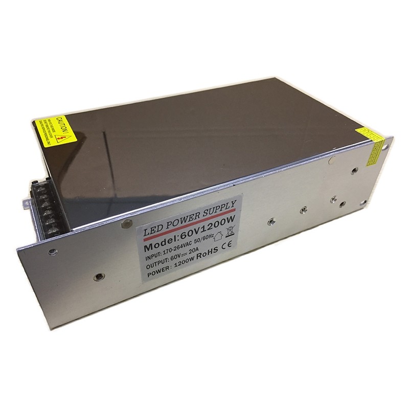 60v 1200w Indoor power supply IP20 Transformer Adapter for LED Light