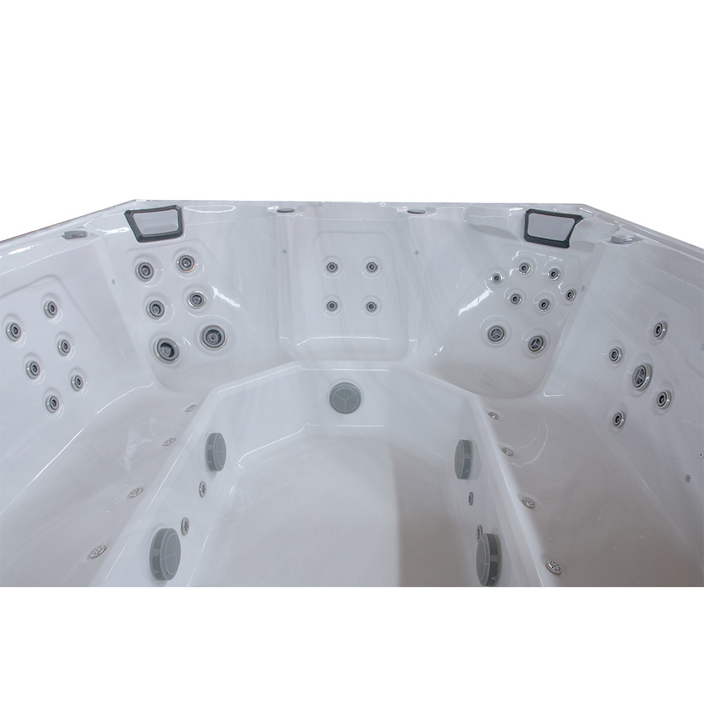 Electric Rectangular Hot Tub With 73 Jets And 16 Air Jets