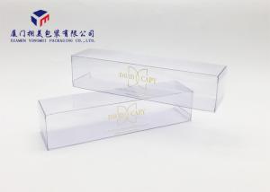 Quality Non Toxic Clear PVC Packaging Boxes Light Weight Cover + Base Gold Hot Stamping wholesale