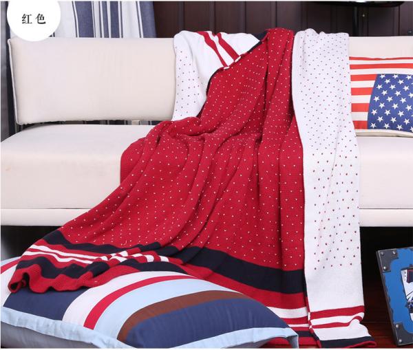 Beautiful Colorful Popular Quilted Throw Blanket For Sofas / Chair 100%