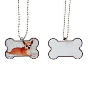 Quality Custom Logo Blank Double Sided Sublimation Metal Pet Name ID Chain Dog Tags For Sublimation Printing wholesale