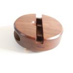 Walnut / Maple Wooden Portable Mini Speaker , Customized Smartphone Sound