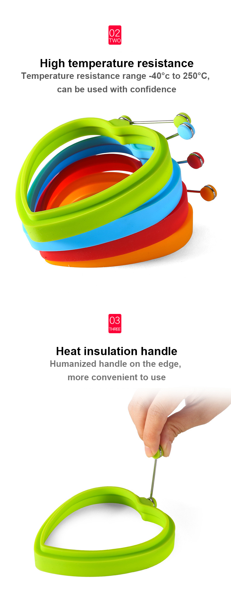 OEM Logo Sustainable Round Design Silicone Egg Rings