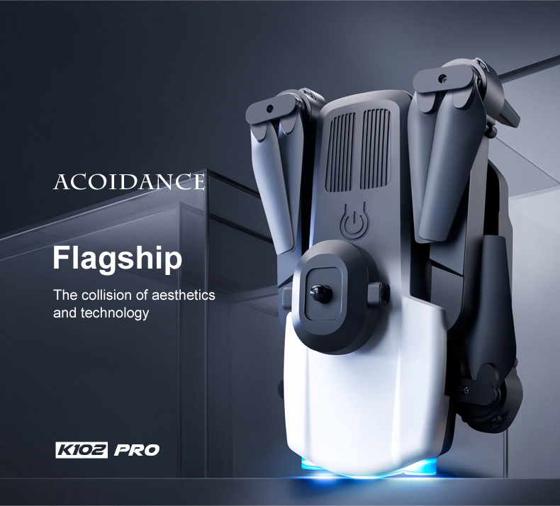 K102 Pro Mini Drone 4K HD Dual Camera Four-Way Obstacle Avoidance and Professional Optical Flow Technology for Long Range