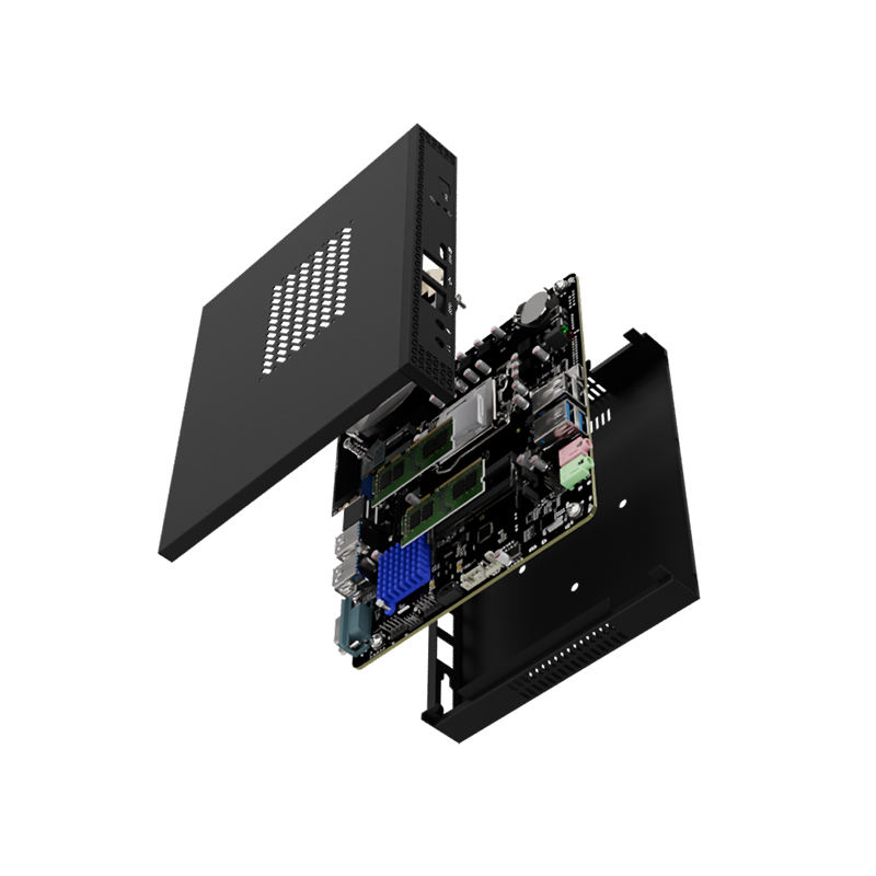 8K 3*Display Mini Gaming PC Intel Core I3 6100 I5 8400 I7 9700 Dual LAN RS232 Linux Business With FAN And Customizable