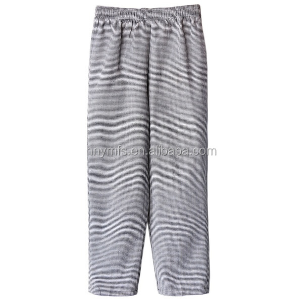 garment supply elastic waist with string Kitchen Uniforms Unisex Chef Pant Cargo