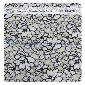 Quality Normal Dyeing Two Tone Cotton Nylon Lace Fabric Flower Fabric For Women Garment wholesale