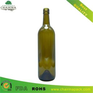 Quality 750ml Amber wine bottle wholesale
