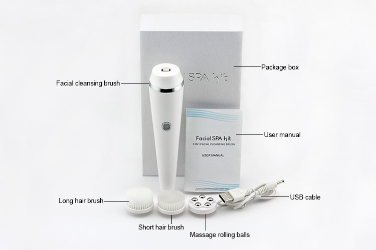 Eco Friendly Rechargeable Facial Cleansing Brush 330 G 6000 Rpm Pulse