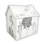 Childrens Cardboard Playhouse EN71 Safety Certified White Cardboard Castle