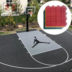 Quality Volleyball Interlocking Floor Tiles 18.1mm Basketball Court Flooring Tiles wholesale