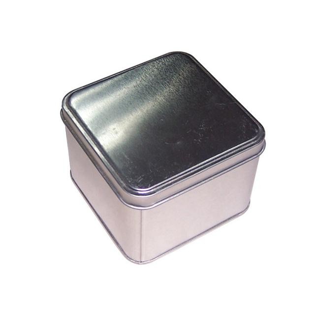 Spot Blue Color Printed Square Tin Containers With Customized Design