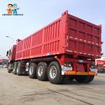 3 Axles Rear Tipper Semi Trailer transport coal, ore, construction materials and