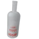Rubber Stopper Sealing Type Transparent Frosted Glass Wine Bottles for Beverage