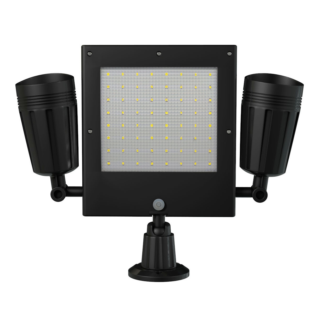 New solar light 360 degrees rotating double head spotlights Garden decoration 64LED wall lights garden lawn wall lights