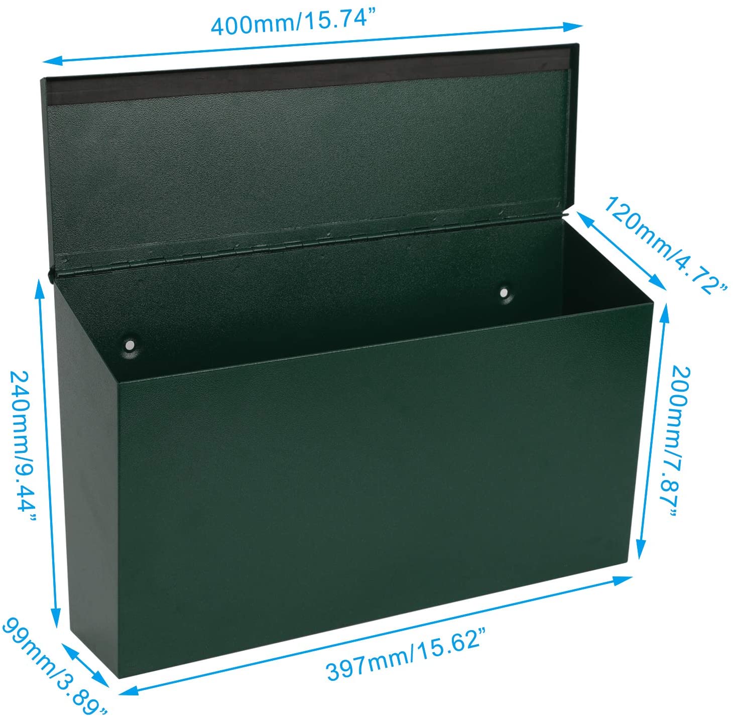 Rust-Proof Combination Code Lock Large Capacity Galvanized Steel Mail Box for Outdoor