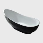 Floor Mounted Seamless Black Corner Bathtub 60 X 30 Whirlpool Tub ODM