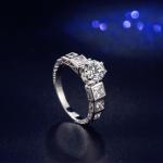 CZ with Big Round Zircon Ring Elegant Women Wedding Rings High Quality Delicate