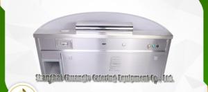 Quality Stainless Steel Gas Heating Down Exhausting Restaurant Hibachi Grill Table Semi-Circle Shape wholesale