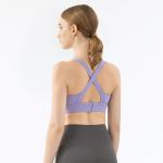 Pink S L High Impact Womens Sports Bra Back Cross Workout Clothing