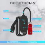 KIWI 11KW Portable EV Charger J1772 Type 2 Connection for Electric Car Charging