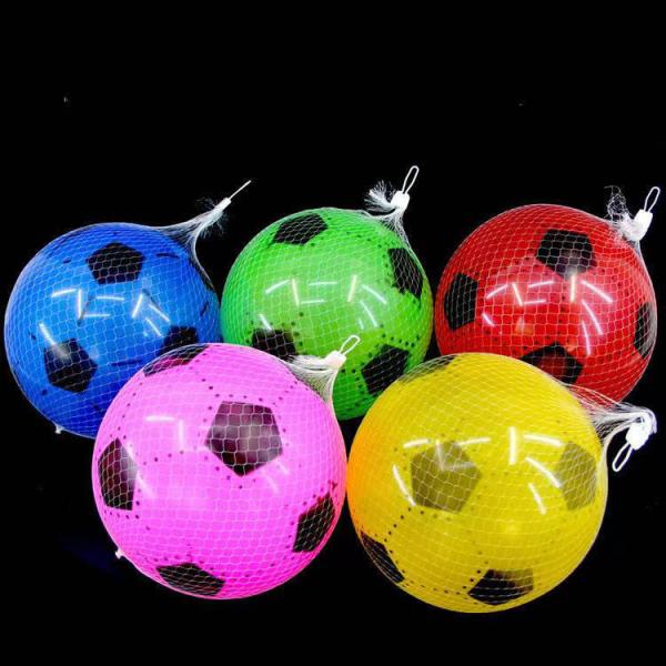 Customized 22.5cm Plastic Inflatable Football for Embossed Printing in Outdoor