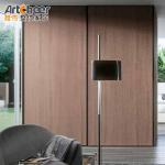 NO Folded Modern Sensor Slide Wooden Door Sliding Glass Wardrobe For Bedroom