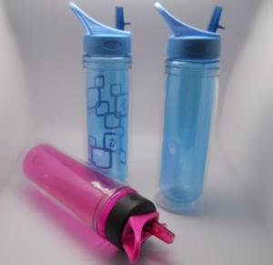 Quality Hot-selling Double wall tritan water bottle with straw wholesale