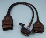OBD2 OBDII Male to GM OBD2 Female and OBD2 Female Splitter Y Cable