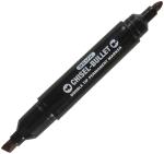 black permanent marker with fiber double tip