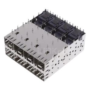 Quality 1658390-2 2x4 Port 160 P SFP Cage Assembly PRESS FIT EMI Springs Through Hole wholesale