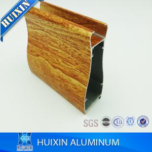 Quality Wooden Grain Aluminum Extrusion Profiles for Kitchen Cabinet wholesale