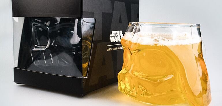 3D Star Wars Jedi Knights High Boron Glass Black Knights Beer Cup STARWARS Student Personality Cup
