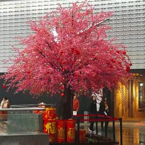 Quality Artificial Japanese Maple Blossom Tree Wedding Table Roses Wisteria Flower White Pink Cherry Peach Tree wholesale