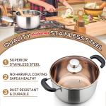 Direct Selling Restaurant Mirror Polished Cooking Soup Serving Pot Stainless