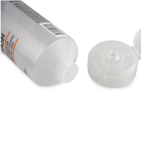White Cosmetic Soft Plastic Tube Label Body Lotion Tube With Flip Top Cap