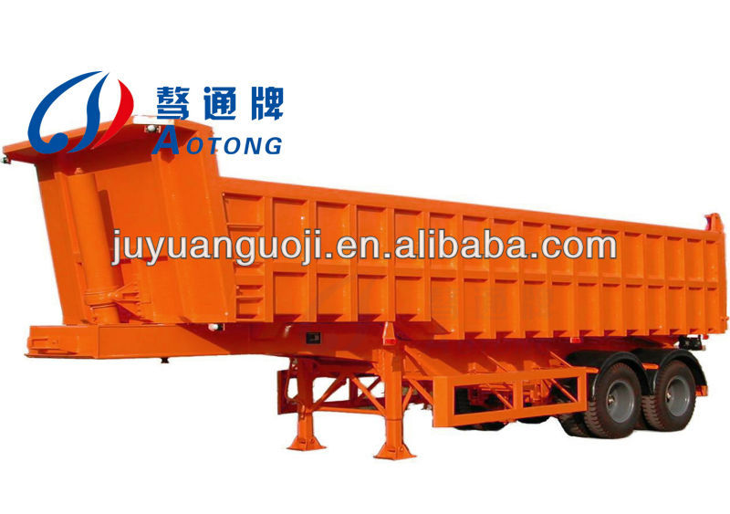 3 Axle 40 ton Heavy Duty Semi-Trailer 50 Cubic Meter Tipper Rear U Shape Dump Trailer
