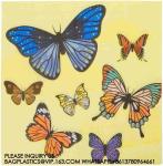 Birthday Party Decoration Festival Tableware Paper Plates Cups Purple Butterfly
