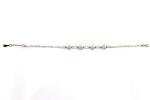 925 Sterling Silver Flower Clear Cubic Zircon Link Tennis Bracelet (SB003)