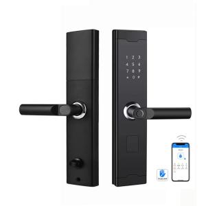 Quality Aluminum Alloy Fingerprint Electronic Smart Door Locks Bedroom USB Keyless Door Lock wholesale