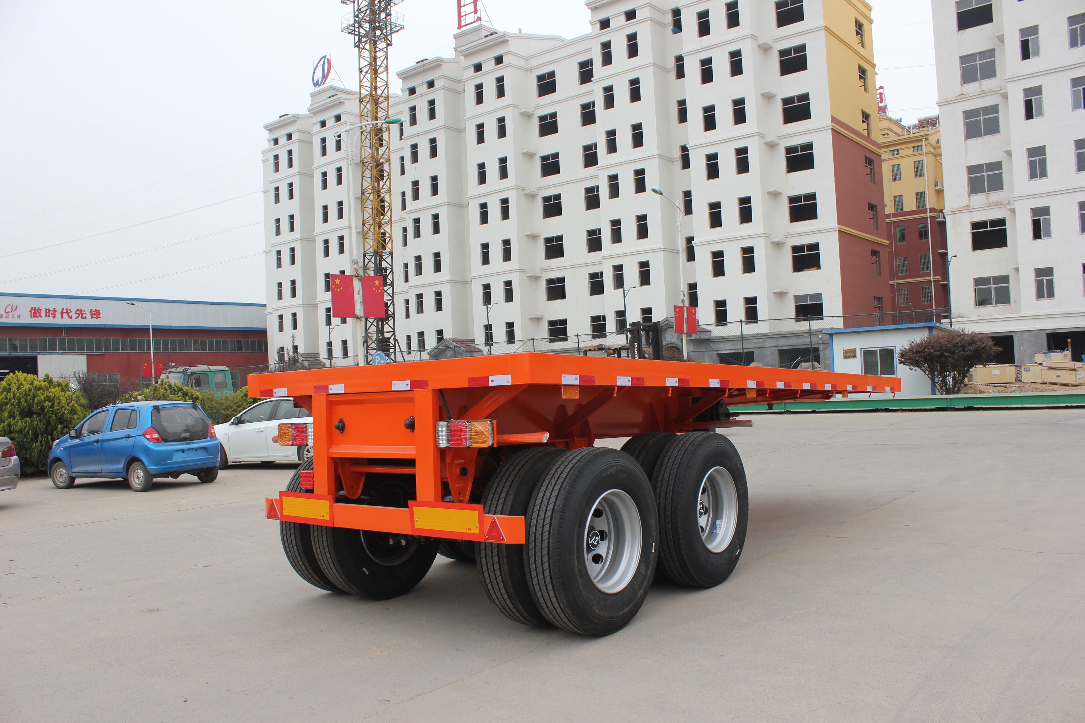 Common Mechanical Suspension 2 Axles Platform Trailer Flat Bed Semi Trailer WEORES6641A